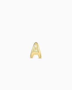 gorjana Alphabet Single Huggie 18k Gold Plated Discount