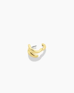 gorjana Alphabet Single Huggie 18k Gold Plated Discount