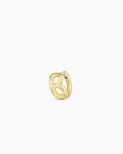 gorjana Alphabet Single Huggie 18k Gold Plated Discount