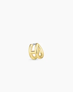 gorjana Alphabet Single Huggie 18k Gold Plated Discount