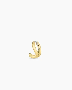 gorjana Alphabet Single Huggie 18k Gold Plated Discount