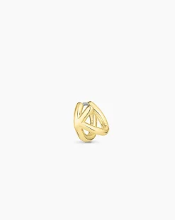 gorjana Alphabet Single Huggie 18k Gold Plated Discount
