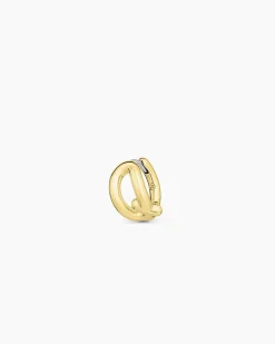 gorjana Alphabet Single Huggie 18k Gold Plated Discount