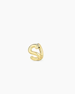 gorjana Alphabet Single Huggie 18k Gold Plated Discount