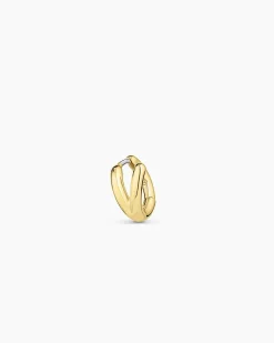 gorjana Alphabet Single Huggie 18k Gold Plated Discount