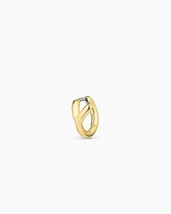 gorjana Alphabet Single Huggie 18k Gold Plated Discount