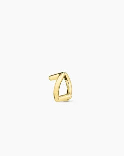 gorjana Alphabet Single Huggie 18k Gold Plated Discount