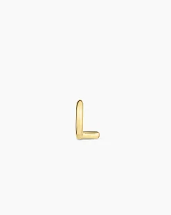 gorjana Alphabet Single Huggie 18k Gold Plated Discount