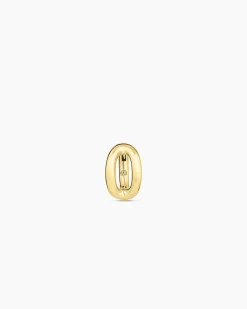 gorjana Alphabet Single Huggie 18k Gold Plated Discount