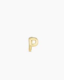 gorjana Alphabet Single Huggie 18k Gold Plated Discount