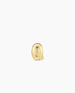 gorjana Alphabet Single Huggie 18k Gold Plated Discount