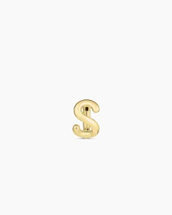 gorjana Alphabet Single Huggie 18k Gold Plated Discount