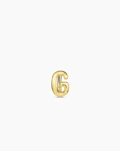 gorjana Alphabet Single Huggie 18k Gold Plated Discount
