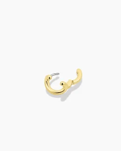 gorjana Alphabet Single Huggie 18k Gold Plated Discount