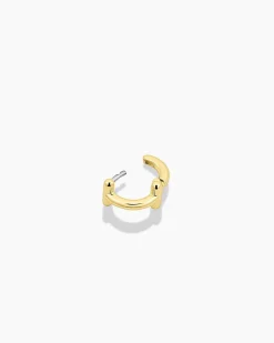 gorjana Alphabet Single Huggie 18k Gold Plated Discount