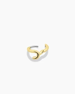 gorjana Alphabet Single Huggie 18k Gold Plated Discount
