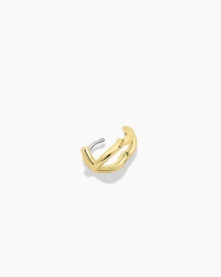 gorjana Alphabet Single Huggie 18k Gold Plated Discount