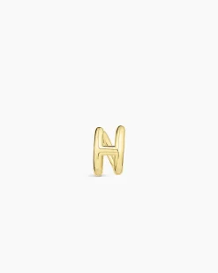 gorjana Alphabet Single Huggie 18k Gold Plated Discount