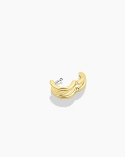 gorjana Alphabet Single Huggie 18k Gold Plated Discount