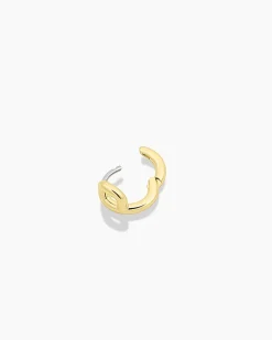 gorjana Alphabet Single Huggie 18k Gold Plated Discount