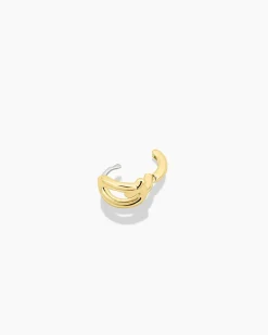 gorjana Alphabet Single Huggie 18k Gold Plated Discount