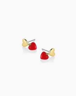 gorjana Amour Earrings Red 18k Gold Plated, Red Enamel Online