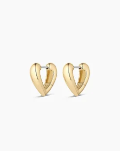 gorjana Amour Heart Huggies 18k Gold Plated Clearance