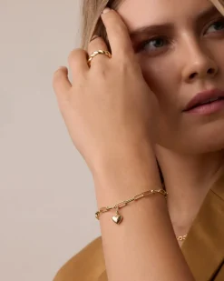 gorjana Amour Helium Heart Parker Charm 18k Gold Plated Clearance