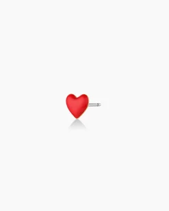 gorjana Amour Single Stud 18k Gold Plated, Red Enamel Online