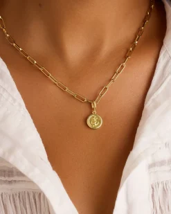 gorjana Anchor Coin Parker Charm 18k Gold Plated Online