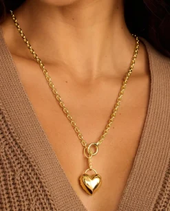gorjana Asher Heart Necklace 18k Gold Plated Fashion