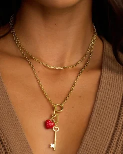 gorjana Asher Mini Key to My Heart Necklace 18k Gold Plated Best