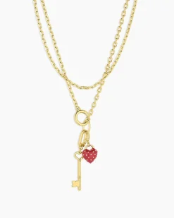 gorjana Asher Mini Key to My Heart Necklace 18k Gold Plated Best