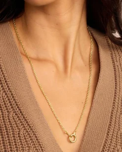 gorjana Asher Mini Necklace 18k Gold Plated New