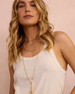 gorjana Asher Mini Necklace 18k Gold Plated New
