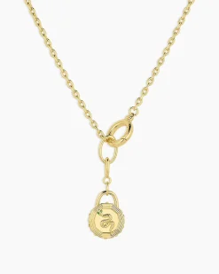 gorjana Avery Mini Snake Coin Necklace 18k Gold Plated New