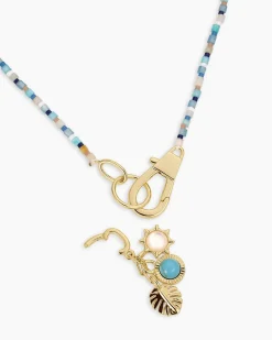 gorjana Beach Cluster Charm Necklace 18k Gold Plated Fashion