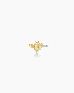 gorjana Bee Single Stud 18k Gold Plated Discount