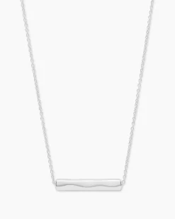 gorjana Bespoke Bar Adjustable Necklace (silver) Silver Plated Online