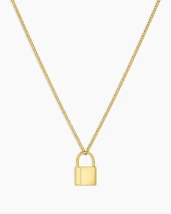 gorjana Bespoke Kara Padlock Necklace 18k Gold Plated Discount