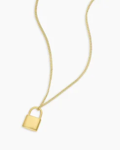 gorjana Bespoke Kara Padlock Necklace 18k Gold Plated Discount