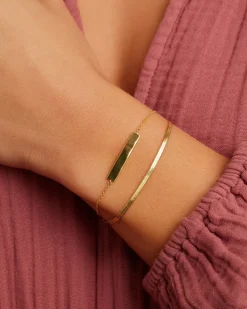 gorjana Bespoke Plate Adjustable Bracelet (gold) 18k Gold Plated Sale