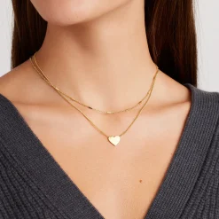 gorjana Bespoke Wilder Heart Necklace 18k Gold Plated Best