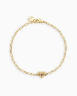 gorjana Birthstone Heart Bracelet New