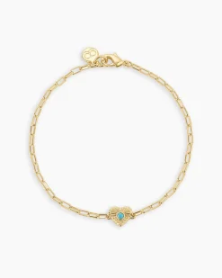 gorjana Birthstone Heart Bracelet New
