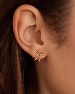 gorjana Bow Earrings 18k Gold Plated Sale