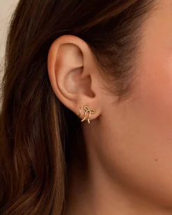 gorjana Bow Earrings 18k Gold Plated Sale