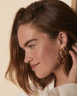 gorjana Carter Statement Hoops 18k Gold Plated Outlet