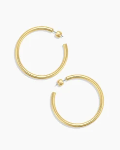 gorjana Carter Statement Hoops 18k Gold Plated Outlet