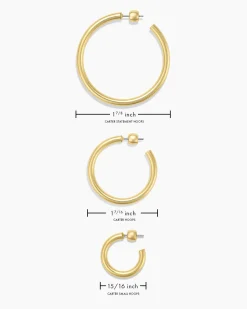 gorjana Carter Statement Hoops 18k Gold Plated Outlet
